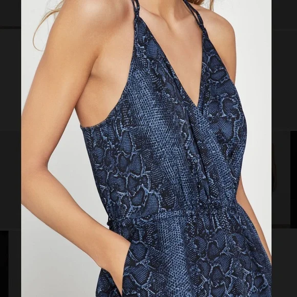 BCBGMaxazria Python Print Satin Jumpsuit - Picture 4 of 10